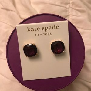 Never worn kate spade purple crystal studs